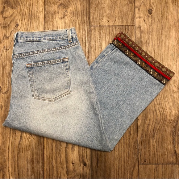 Cropped London Jeans With Ribbon Trim - Picture 3 of 12